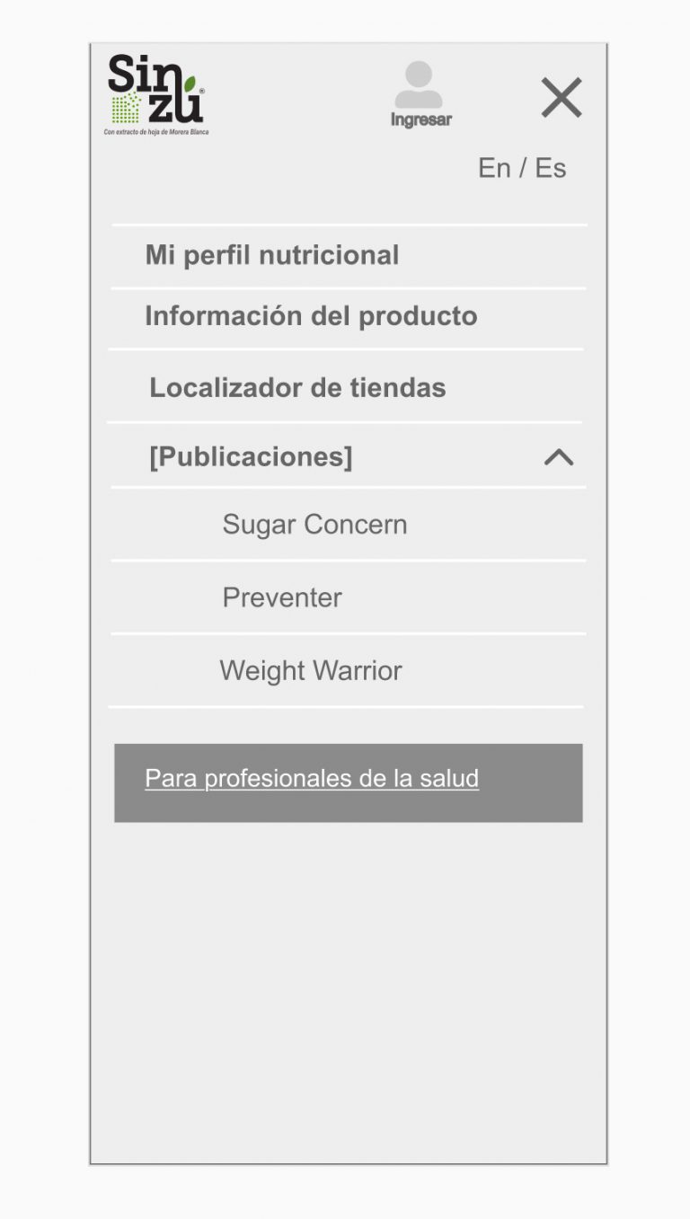 wireframe menu