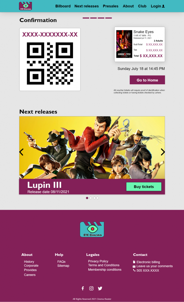 Checkout step 3 confirmation Cinema 1366x768 – PROTOTIPO - 7 – 1
