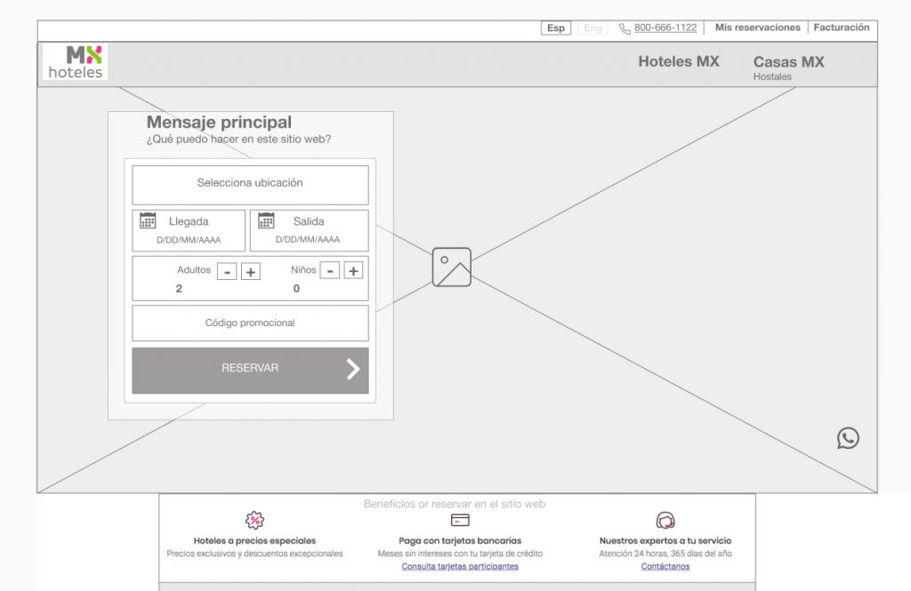 wireframe home desktop